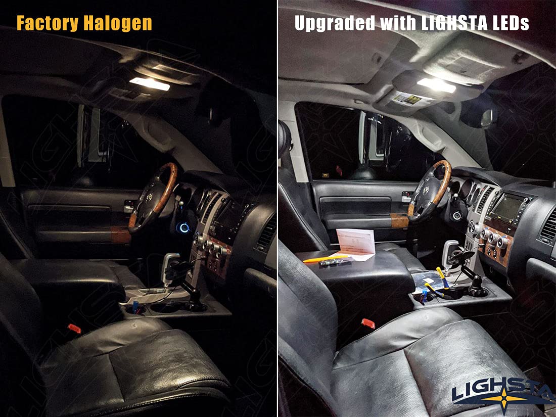 Lighsta 12Pcs Super Bright White Led Interior Light Kit Package For Chevrolet Silverado/Gmc Sierra 2007 2008 2009 2010 2011 2012 2013 + Cargo Lights + License Plate Lights And Install Tool